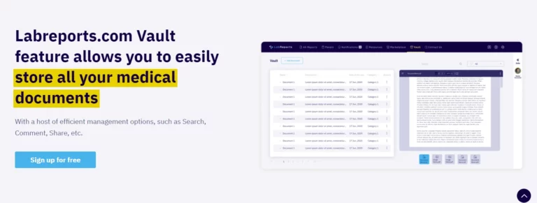 Comprehensive Platform LabReports for Medical Reports and Vital Sign Monitoring